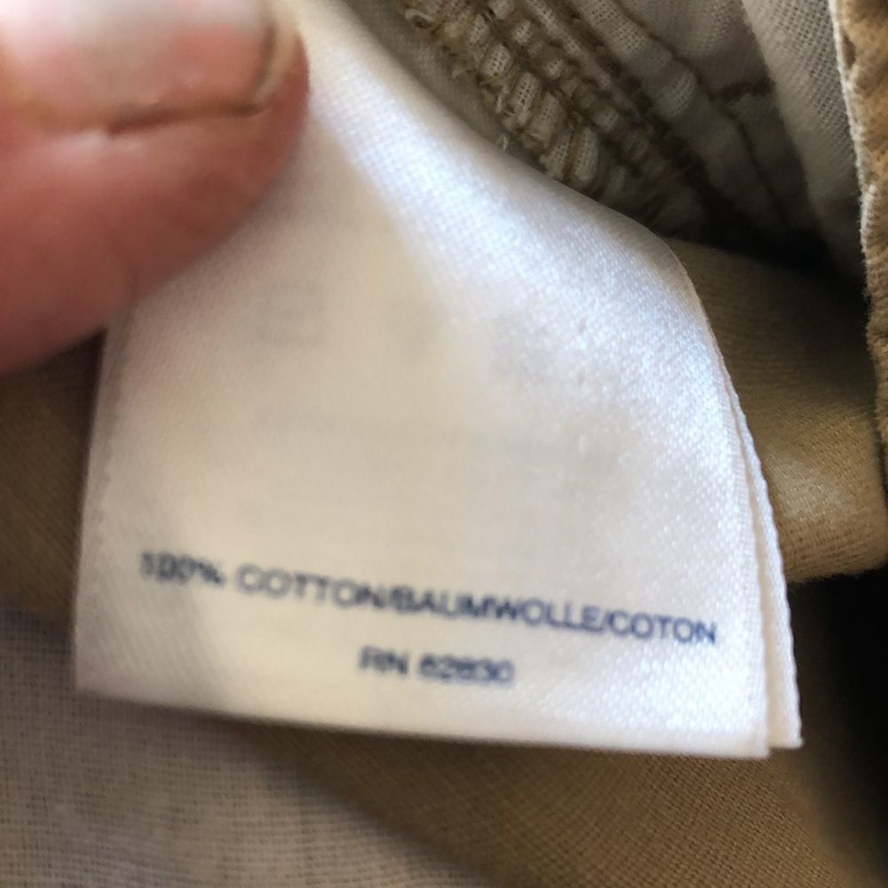 Lands End Unisex Khaki Cargo Pants. 6 Pockets. All Cotton. - Picture 6 of 11